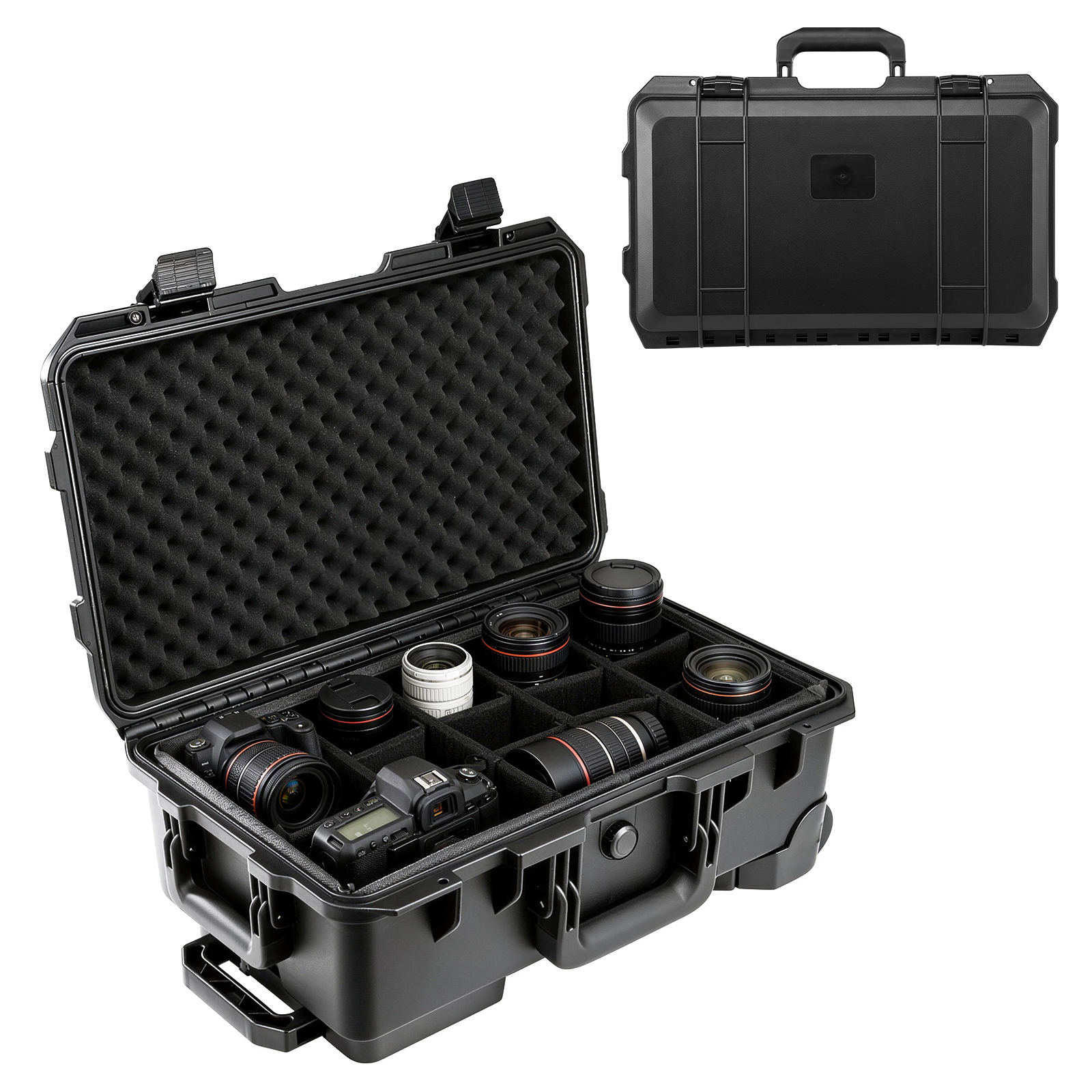 Photography Lighting Devices - Professional Large Hard Rolling Camera Case,