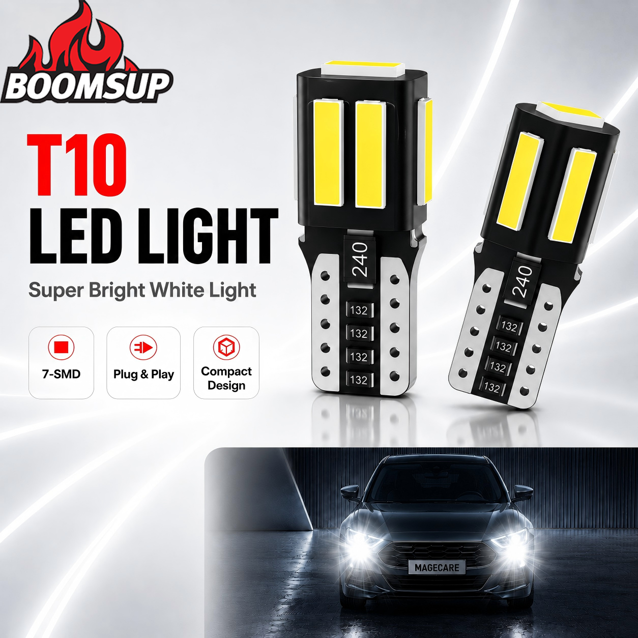 Interior Photography Lighting - T10 W5W LED Light 168 194