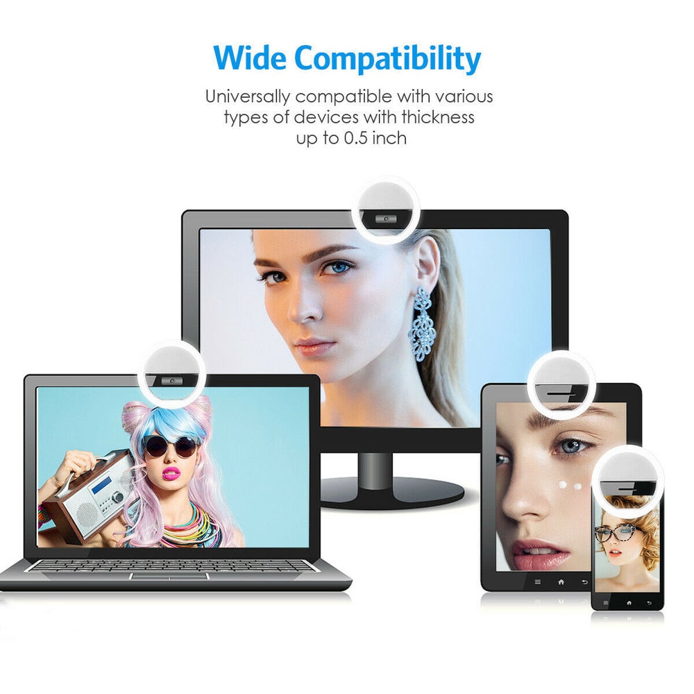USB Rechargeable LED Selfie Ri - Photography Lighting Description recensie en prijs