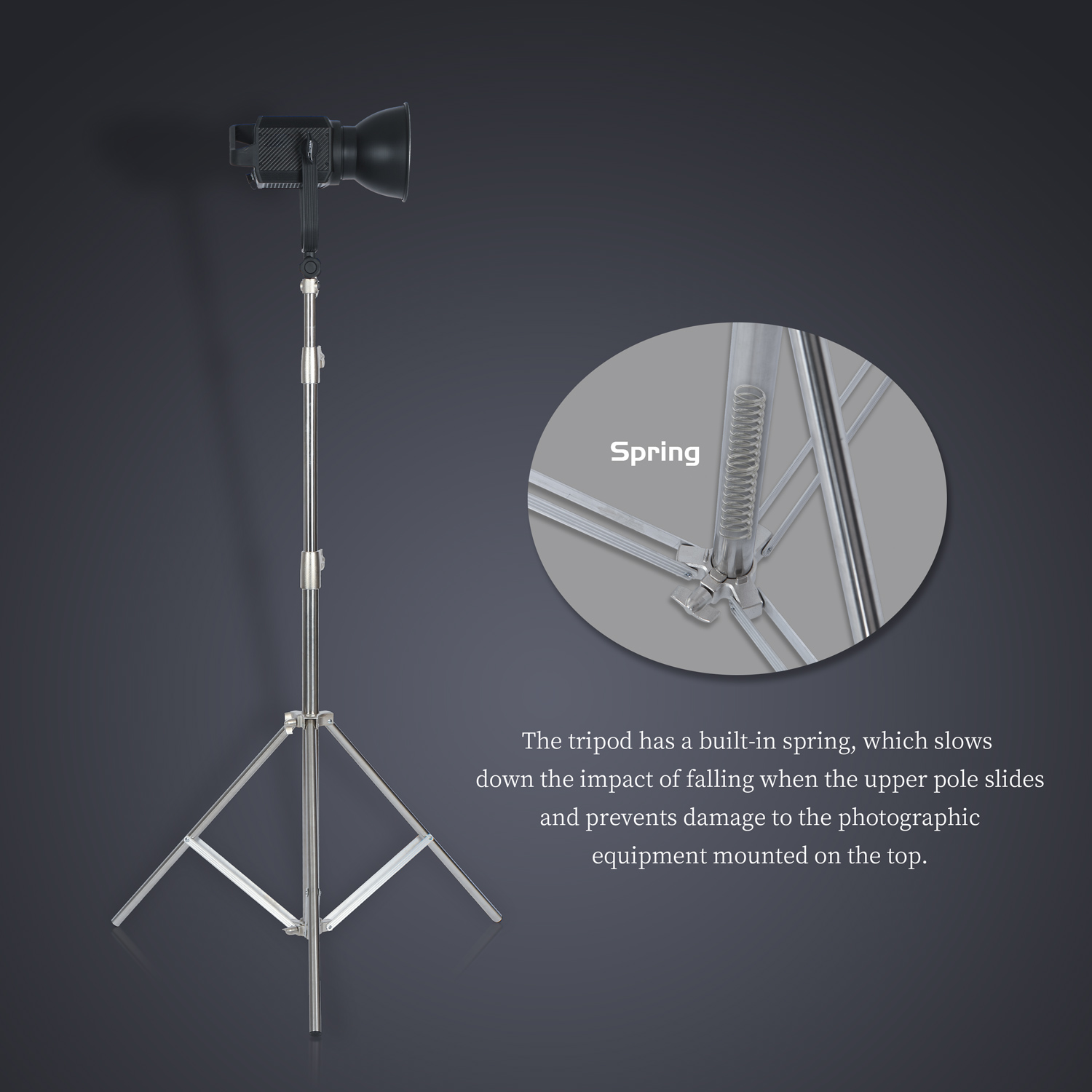 SH 2.8M Stainless Steel Light  - Photography Lighting Description recensie en prijs