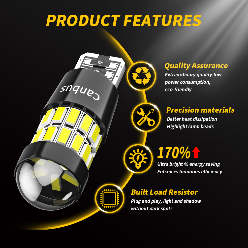 DXZ 2PCS W5W T10 LED Bulbs Len - Interior Photography Lighting recensie en prijs