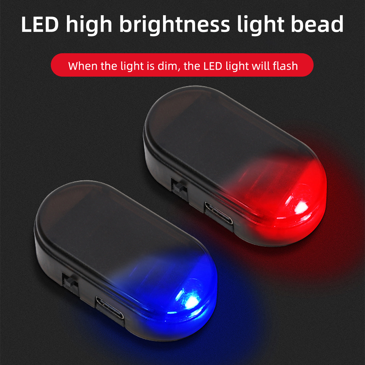 Car Mini LED Solar Warning Lig - Interior Photography Lighting recensie en prijs