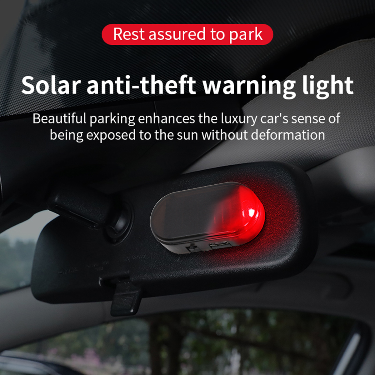 Car Mini LED Solar Warning Lig - Interior Photography Lighting recensie en prijs
