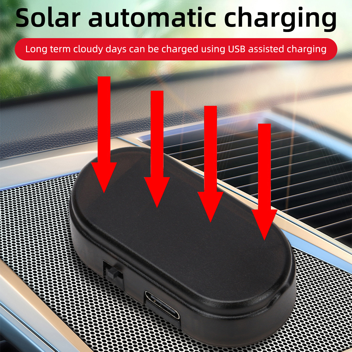 Car Mini LED Solar Warning Lig - Interior Photography Lighting recensie en prijs
