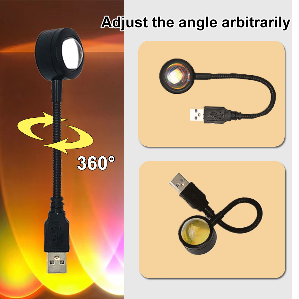 1x USB Sunset Lamp LED Rainbow - Photography Lighting Home recensie en prijs