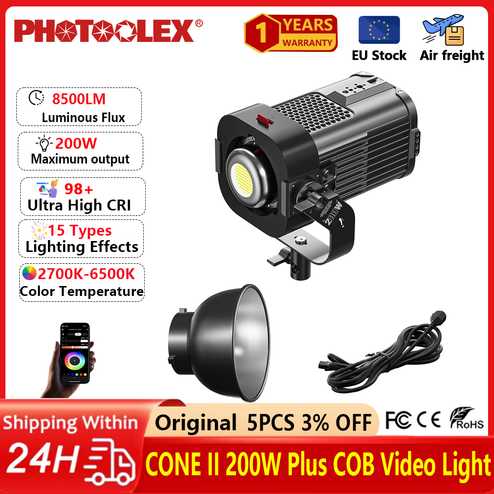  PHOTOOLEX 200W V-Mount Video - Photography Lighting Type recensie en prijs