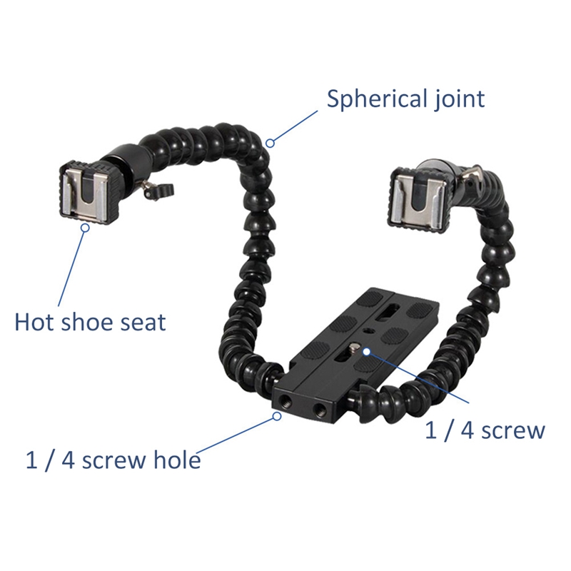 Flexible Dual Arm Hot Shoe Fla - Macro Photography Lighting Kit recensie en prijs