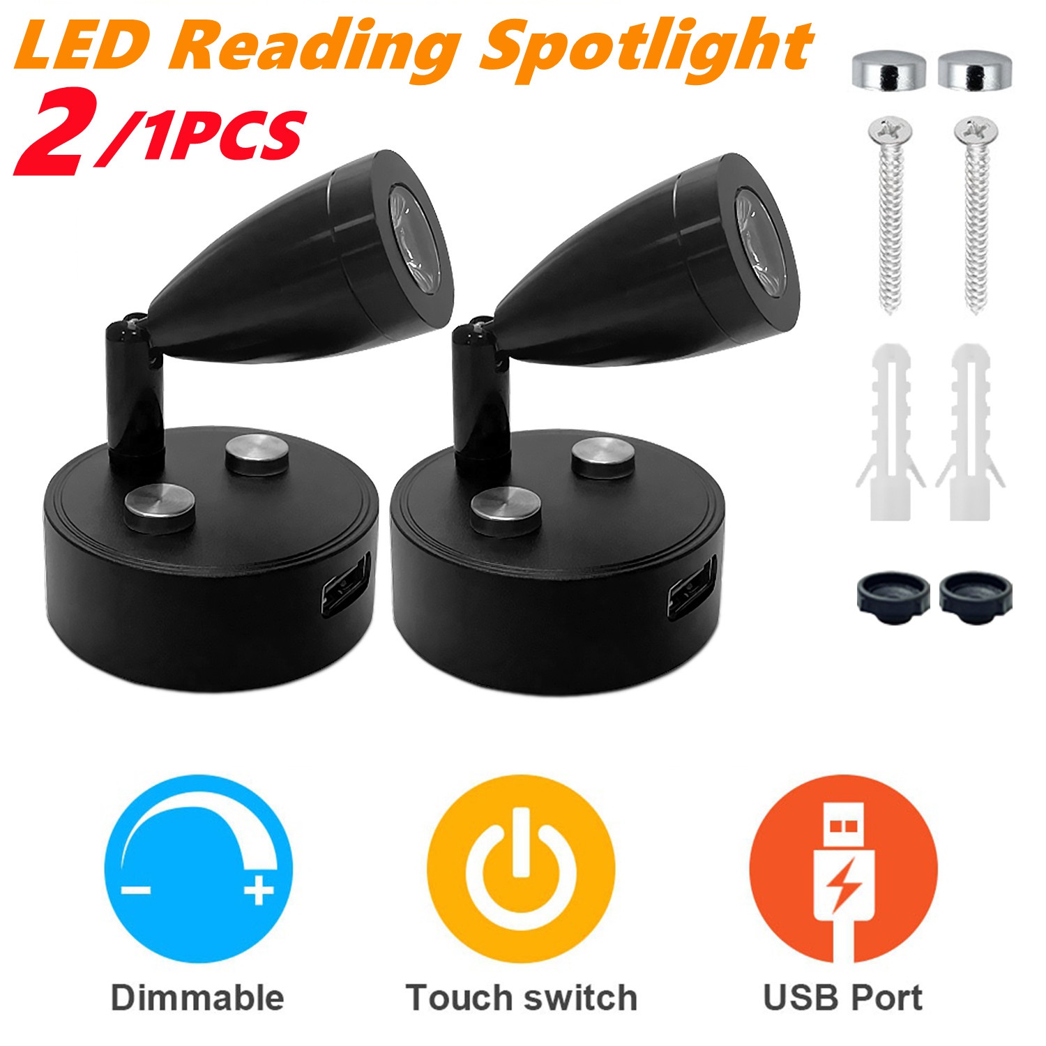 2/1PCS Silver/Black DC 12-24V  - Interior Photography Lighting recensie en prijs