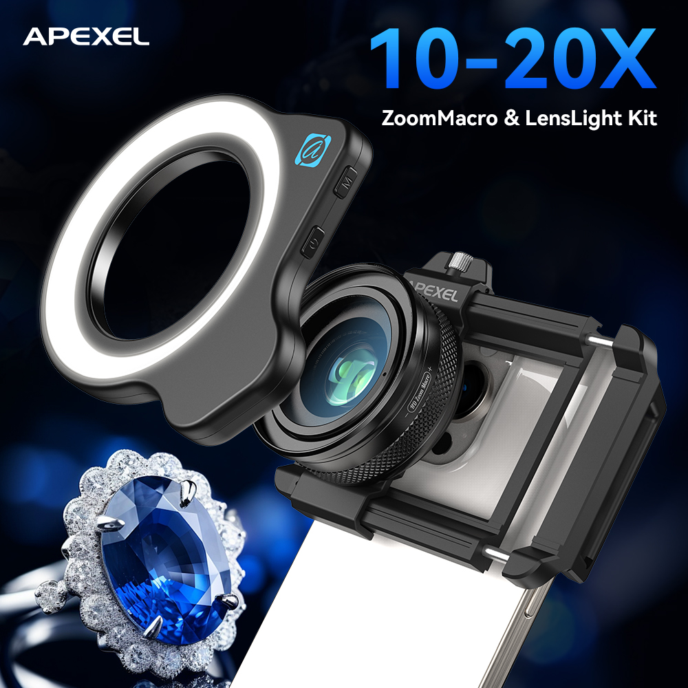 APEXEL 10-20X Adjustable Zoom  - Photography Lighting For Jewelry recensie en prijs