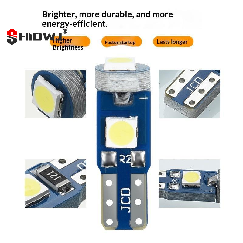 10Pcs T5 Led Bulb Canbus W3W 7 - Interior Photography Lighting recensie en prijs